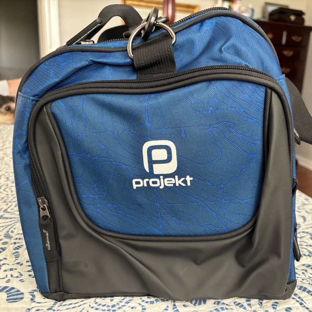 Blue and Black Duffel Bag for Men